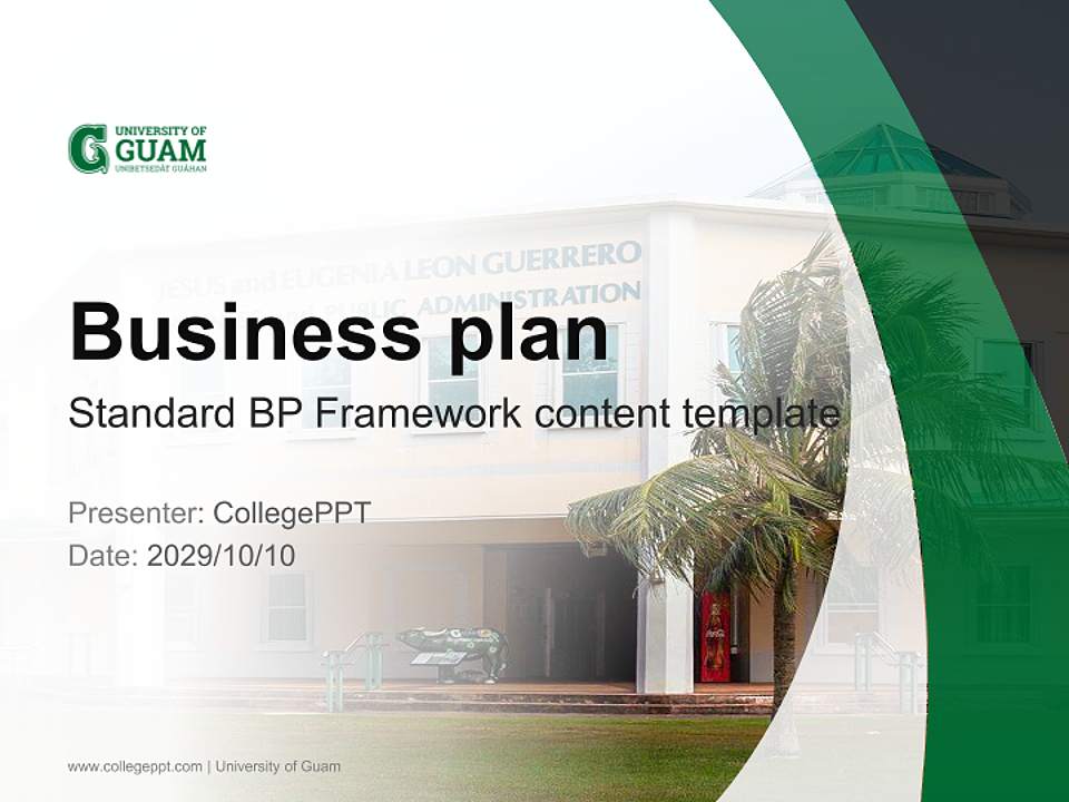 University of Guam Competition/Entrepreneurship Contest PPT Template4:3 ratio PPT effect preview image9