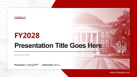 University of Louisville Academic Presentation/Research Findings Report PPT Template