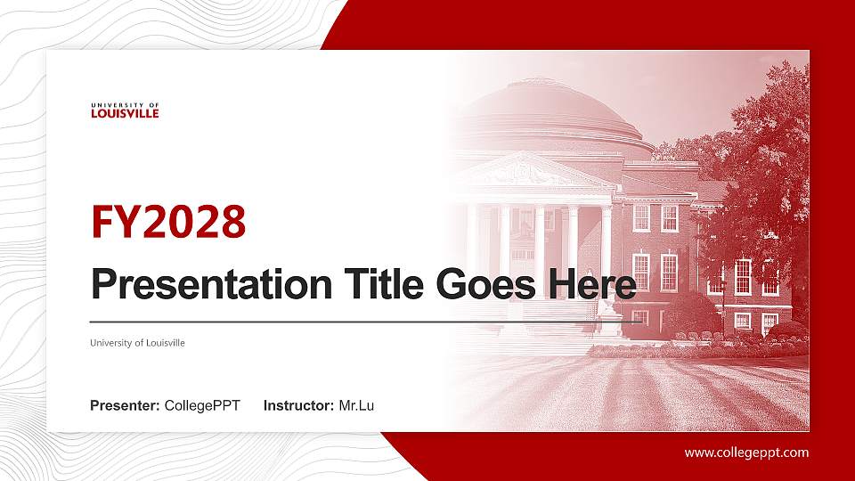 University of Louisville Academic Presentation/Research Findings Report PPT Template16:9 ratio PPT effect preview image