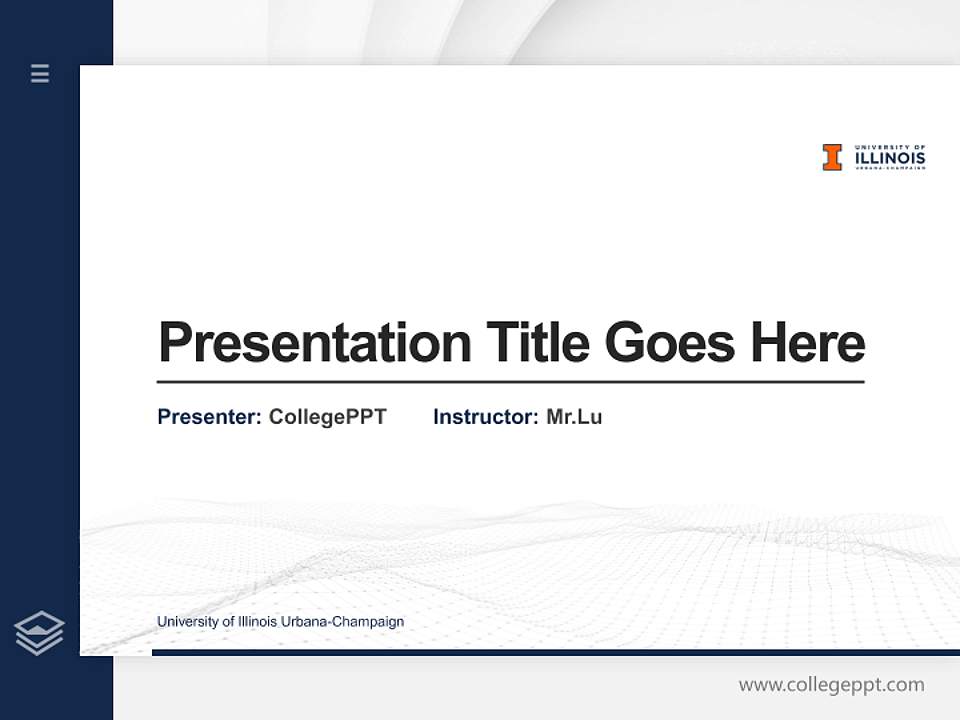 University of Illinois Urbana-Champaign Thesis Proposal/Graduation Defense PPT Template4:3 ratio PPT effect preview image5