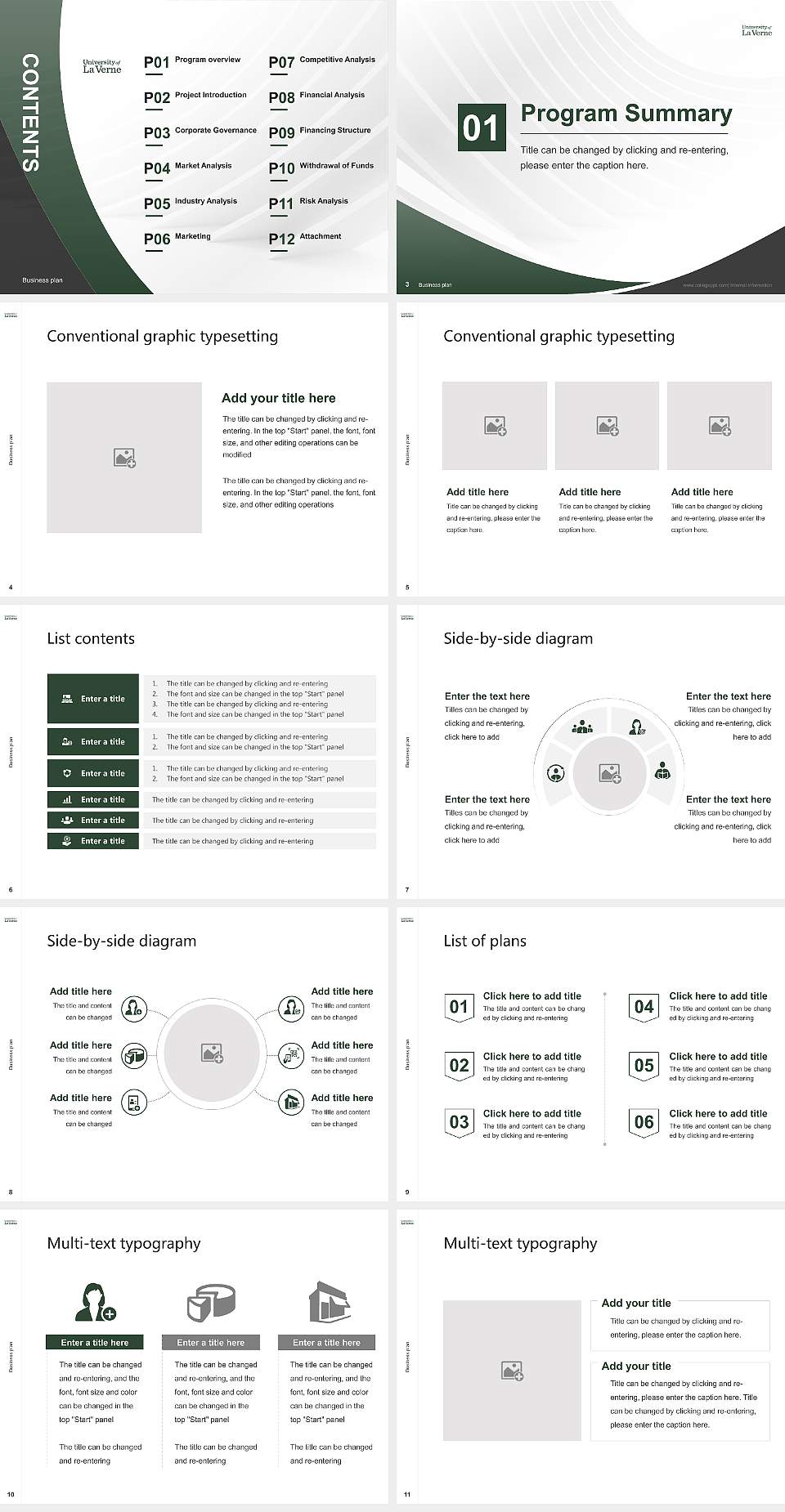 University of La Verne Competition/Entrepreneurship Contest PPT Template4:3 ratio PPT effect preview image2