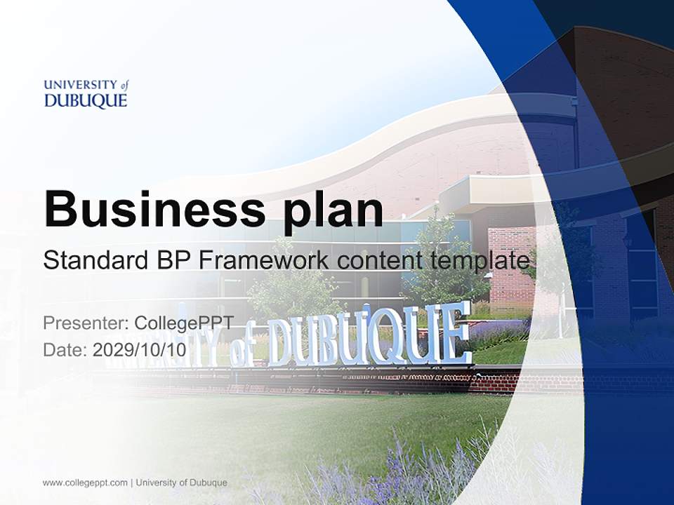 University of Dubuque Competition/Entrepreneurship Contest PPT Template4:3 ratio PPT effect preview image9
