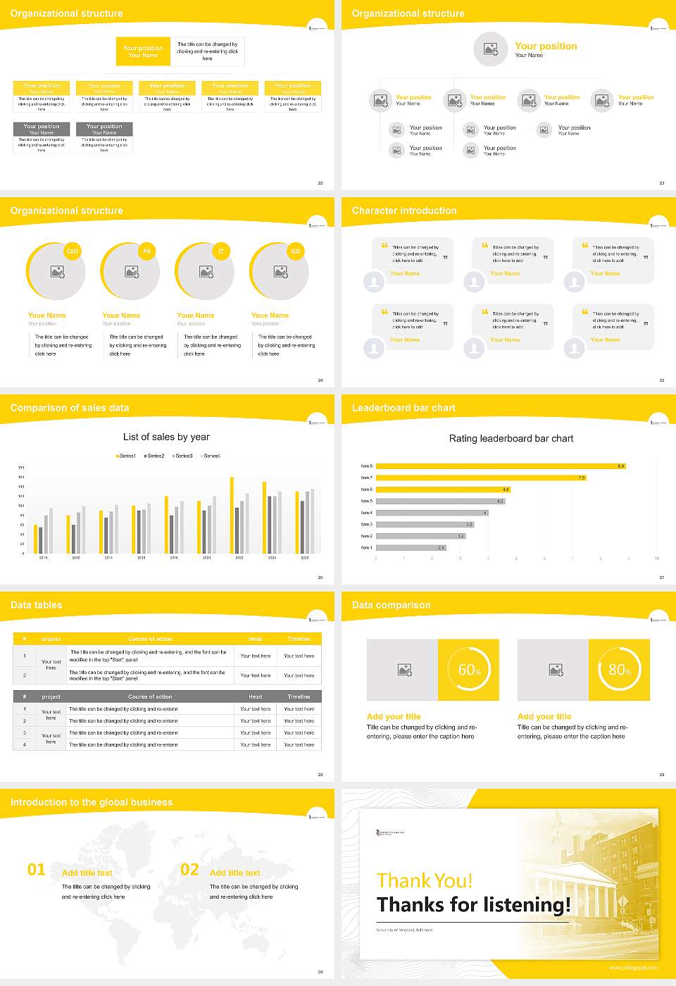 University of Maryland, Baltimore Academic Presentation/Research Findings Report PPT Template16:9 ratio PPT effect preview image4