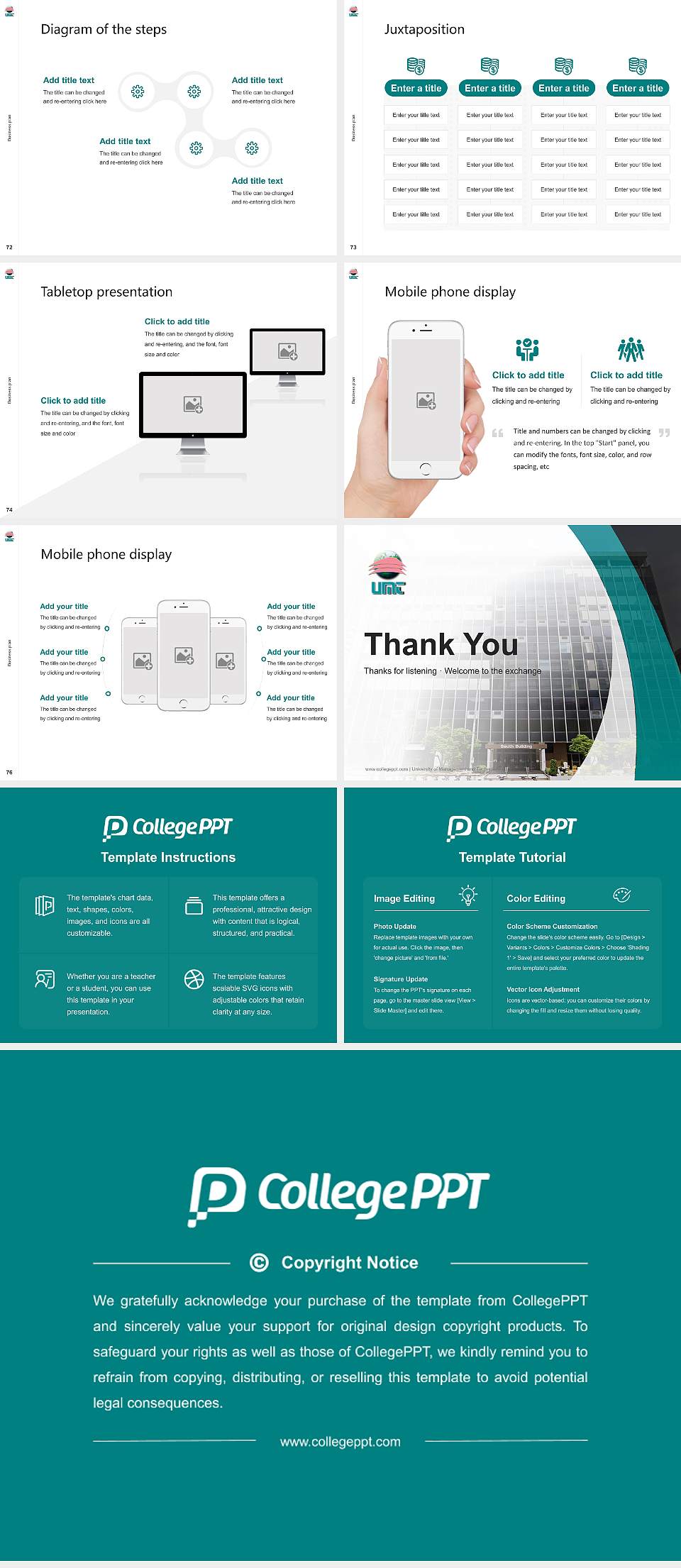 University of Management and Technology Competition/Entrepreneurship Contest PPT Template4:3 ratio PPT effect preview image9