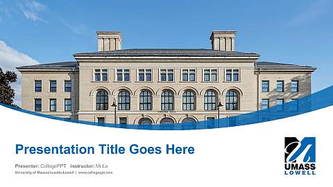 University of Massachusetts-Lowell Course/Courseware Creation PPT Template