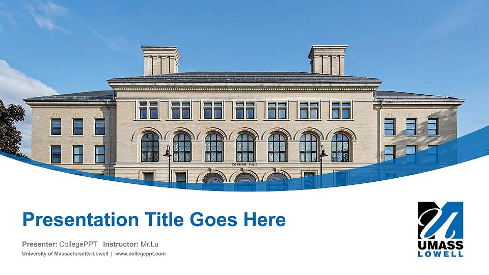 University of Massachusetts-Lowell Course/Courseware Creation PPT Template16:9 ratio PPT effect preview image