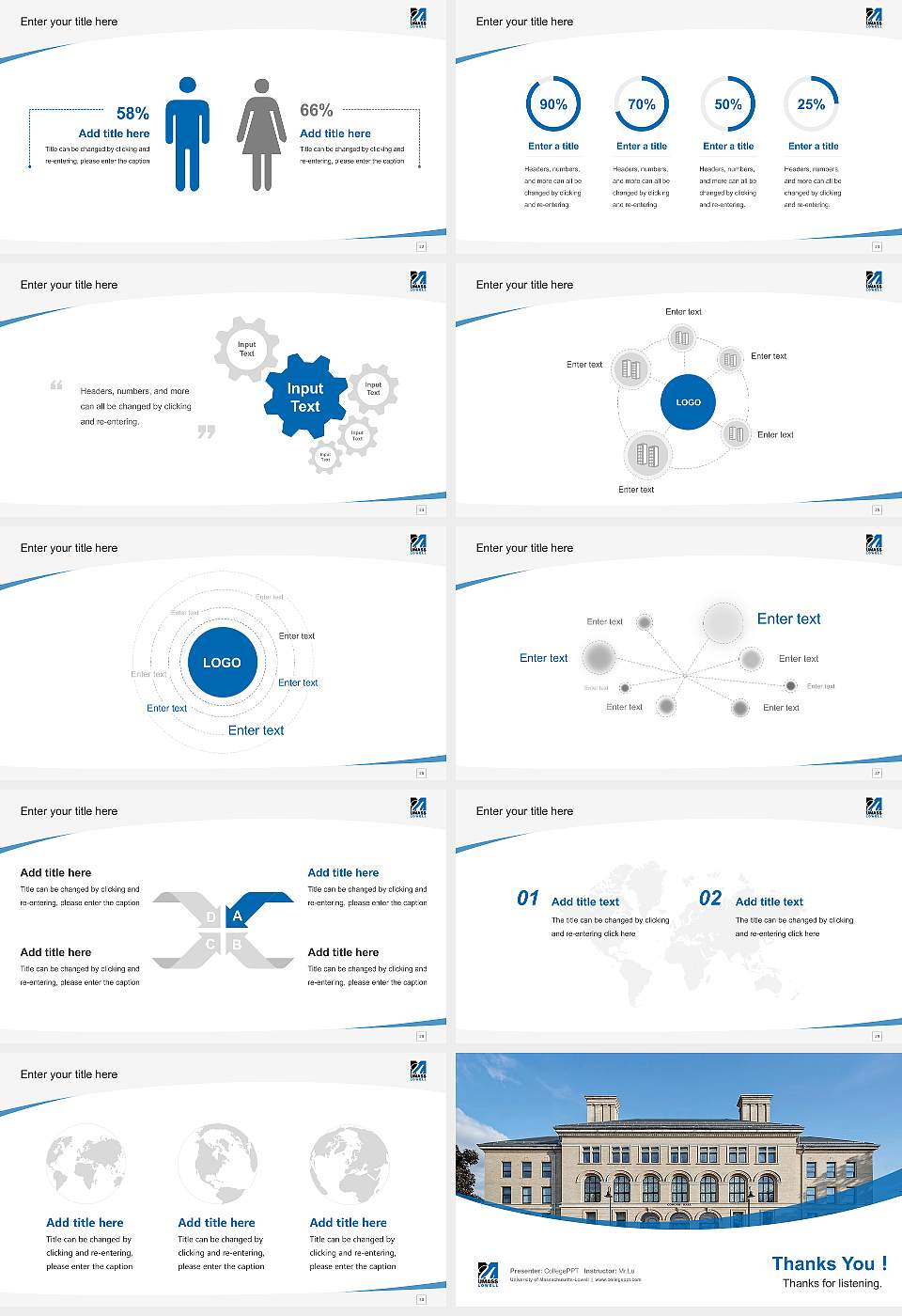 University of Massachusetts-Lowell Course/Courseware Creation PPT Template16:9 ratio PPT effect preview image4