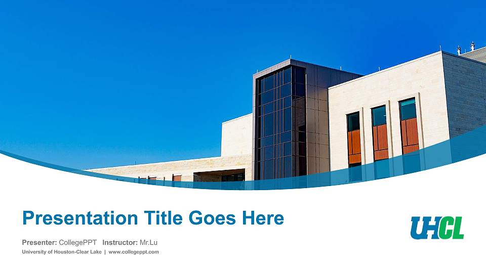 University of Houston-Clear Lake Course/Courseware Creation PPT Template16:9 ratio PPT effect preview image