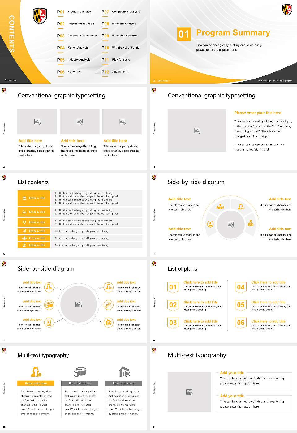 University of Maryland-Baltimore County Competition/Entrepreneurship Contest PPT Template16:9 ratio PPT effect preview image2