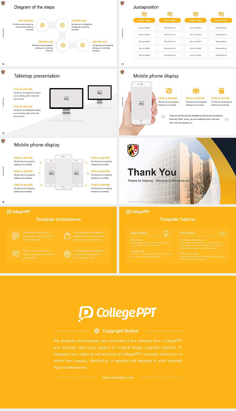 University of Maryland-Baltimore County Competition/Entrepreneurship Contest PPT Template16:9 ratio PPT effect preview image9