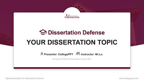 University of Maine at Farmington Graduation Thesis Defense PPT Template