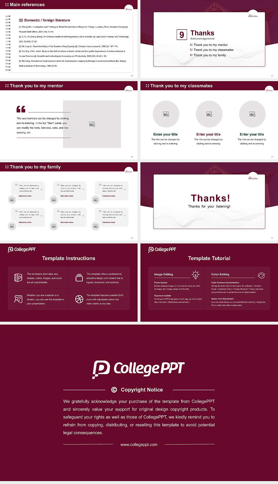 University of Maine at Farmington Graduation Thesis Defense PPT Template16:9 ratio PPT effect preview image7