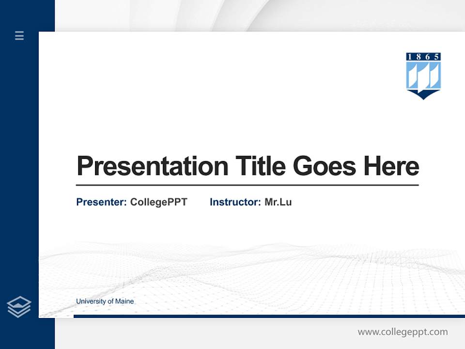 University of Maine Thesis Proposal/Graduation Defense PPT Template4:3 ratio PPT effect preview image5