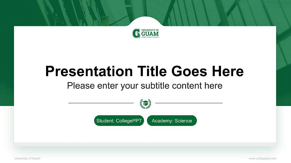 University of Guam National Scholarship Defense PPT Template16:9 ratio PPT effect preview image