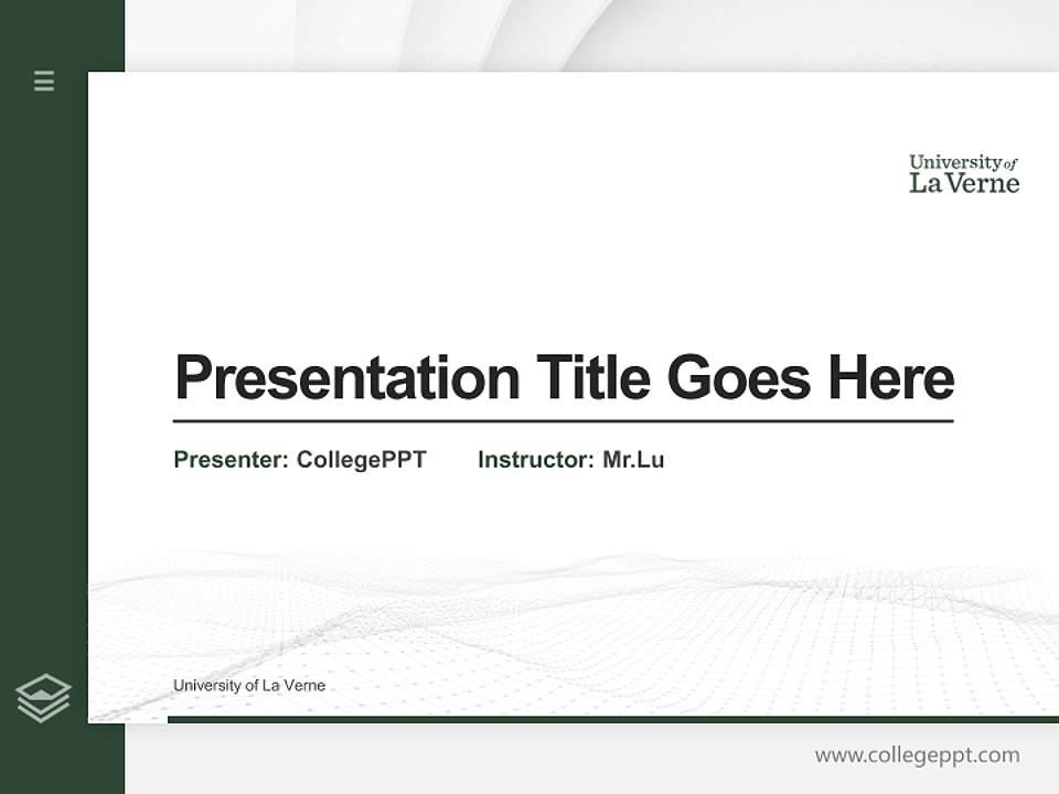 University of La Verne Thesis Proposal/Graduation Defense PPT Template4:3 ratio PPT effect preview image5