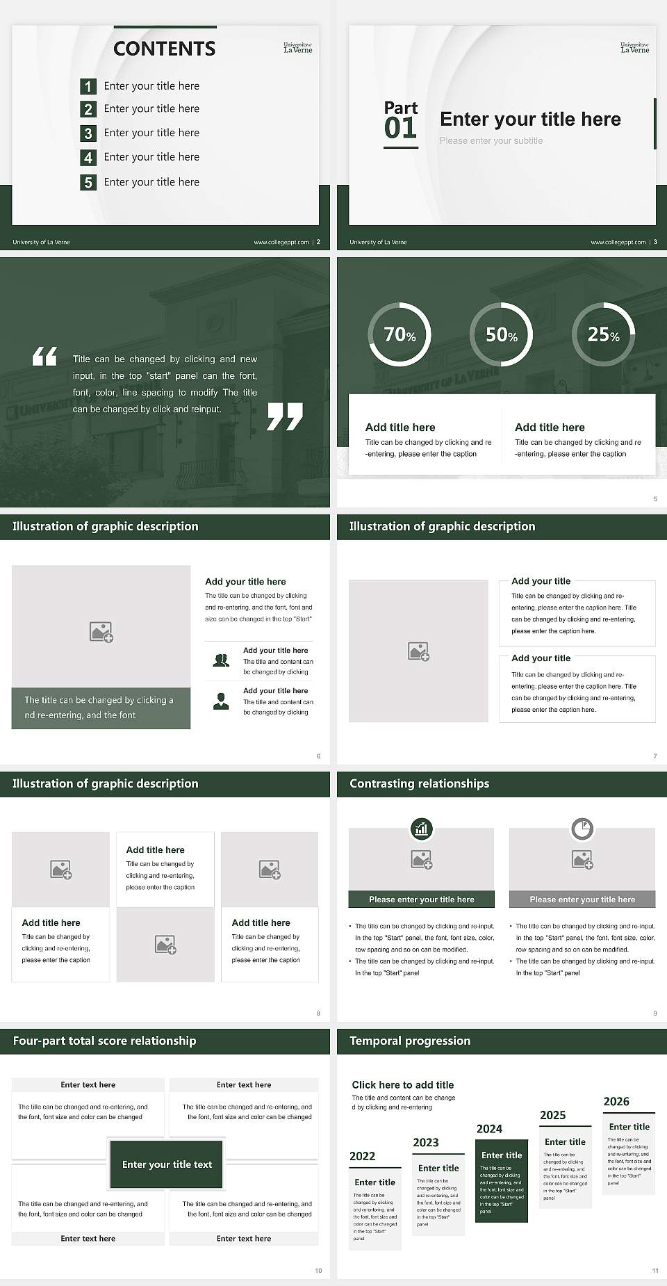 University of La Verne Thesis Proposal/Graduation Defense PPT Template4:3 ratio PPT effect preview image2