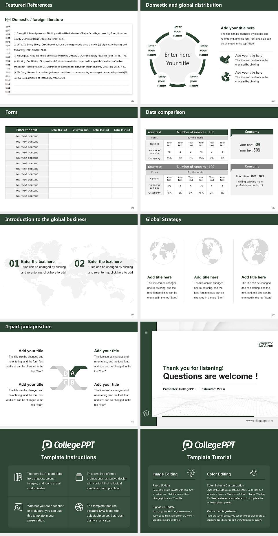University of La Verne Thesis Proposal/Graduation Defense PPT Template4:3 ratio PPT effect preview image4