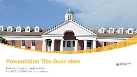 University of Maryland Global Campus Course/Courseware Creation PPT Template