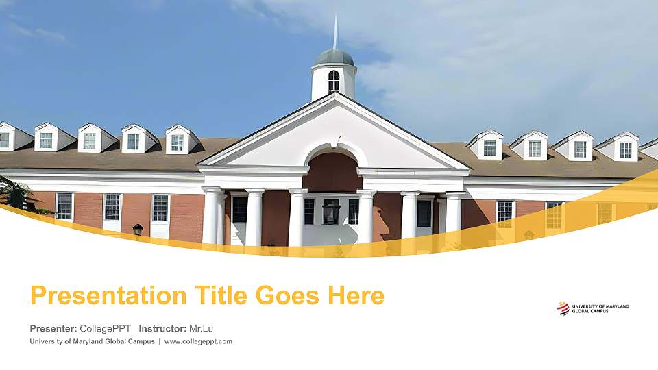University of Maryland Global Campus Course/Courseware Creation PPT Template16:9 ratio PPT effect preview image