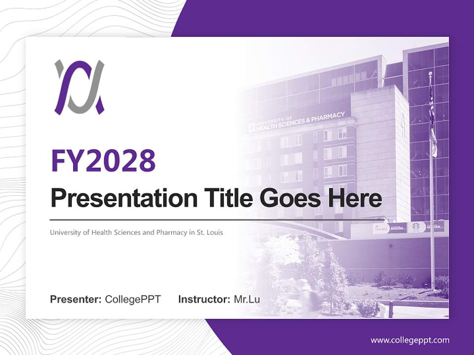 University of Health Sciences and Pharmacy in St. Louis Academic Presentation/Research Findings Report PPT Template4:3 ratio PPT effect preview image5