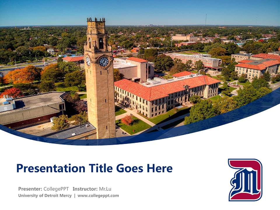 University of Detroit Mercy Course/Courseware Creation PPT Template4:3 ratio PPT effect preview image5