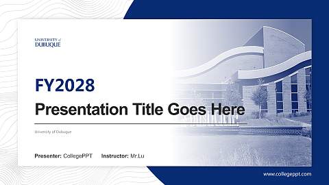 University of Dubuque Academic Presentation/Research Findings Report PPT Template