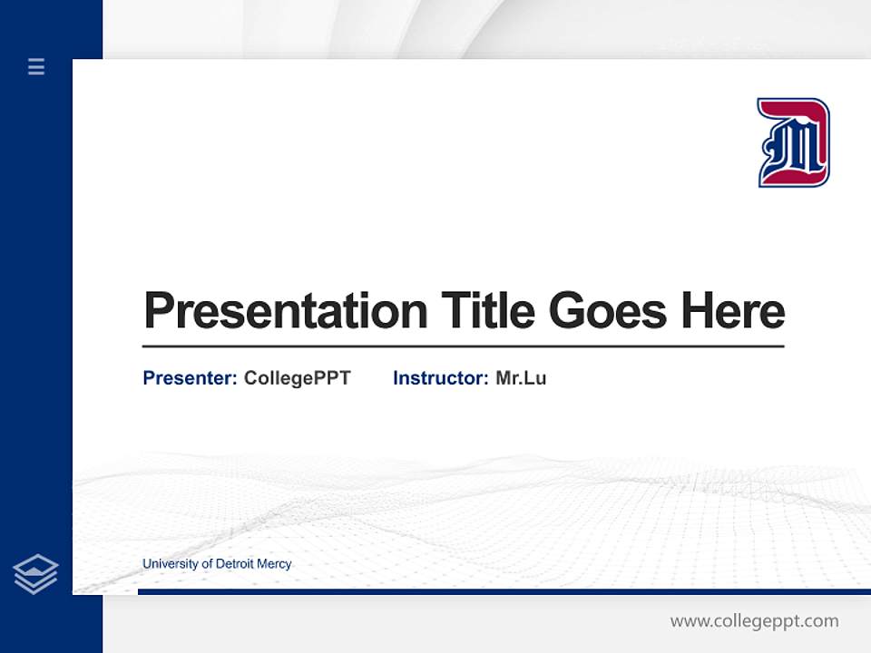 University of Detroit Mercy Thesis Proposal/Graduation Defense PPT Template4:3 ratio PPT effect preview image5
