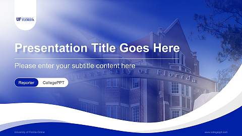 University of Florida-Online Lecture Sharing and Networking Event PPT Template
