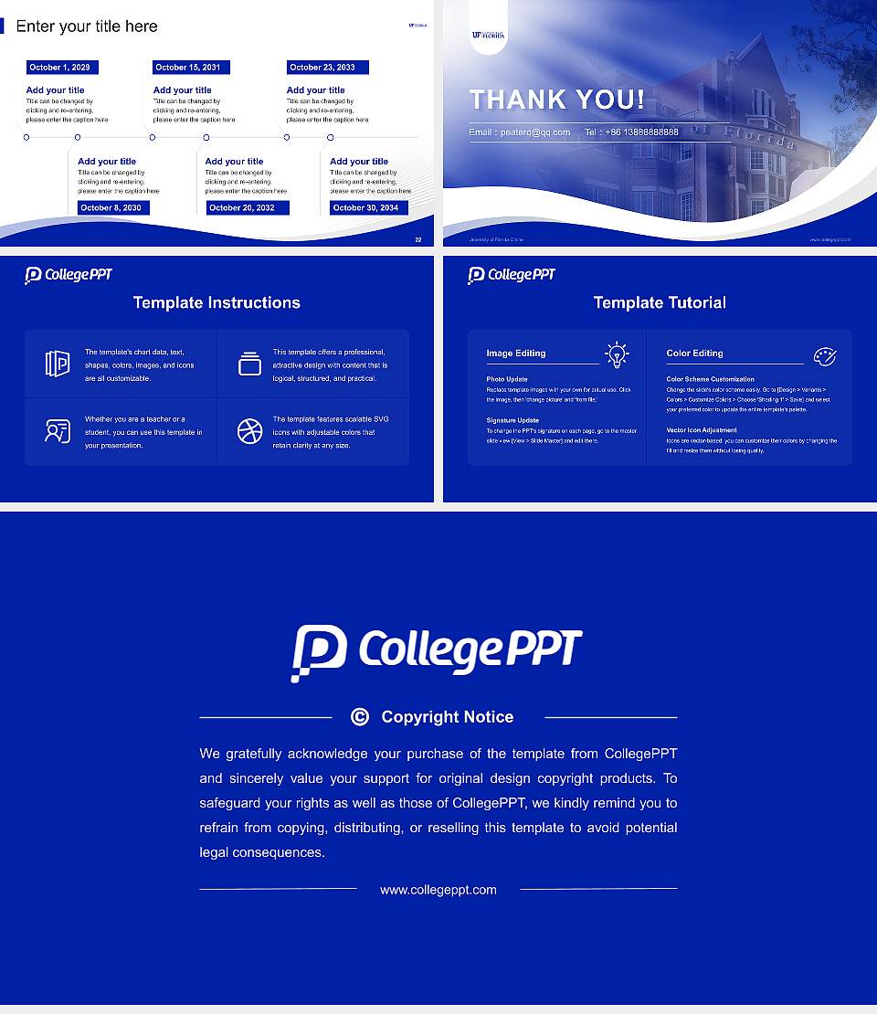 University of Florida-Online Lecture Sharing and Networking Event PPT Template16:9 ratio PPT effect preview image4