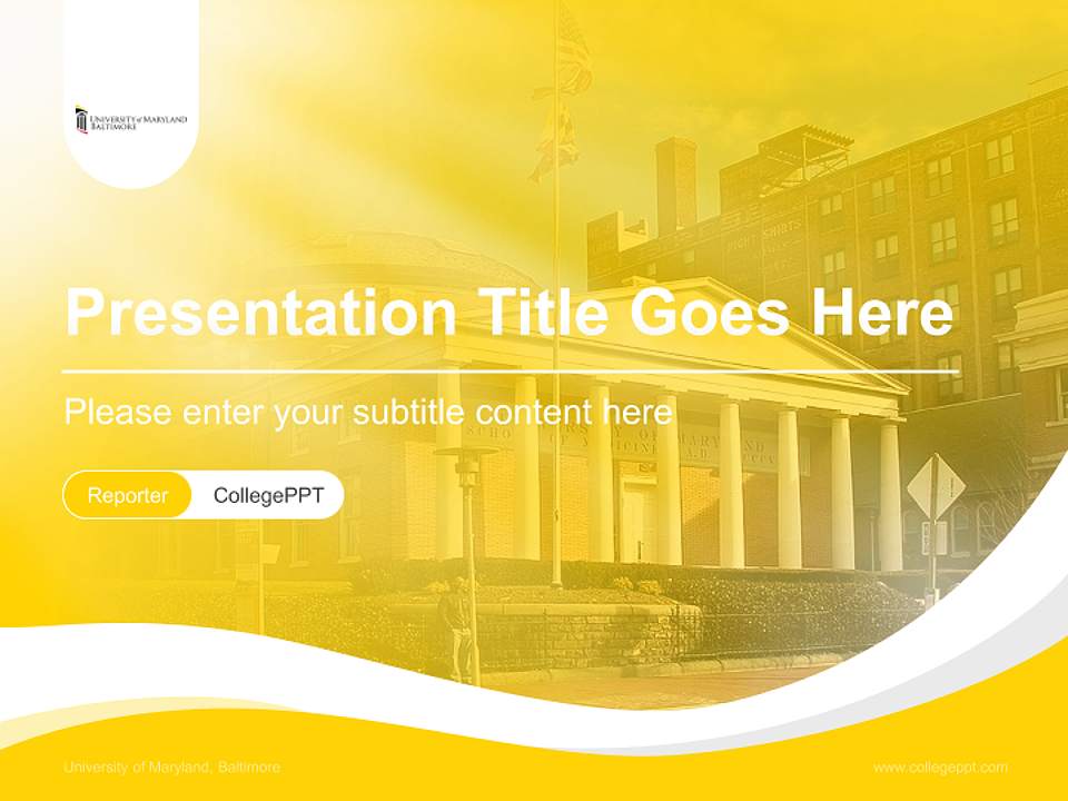 University of Maryland, Baltimore Lecture Sharing and Networking Event PPT Template4:3 ratio PPT effect preview image4