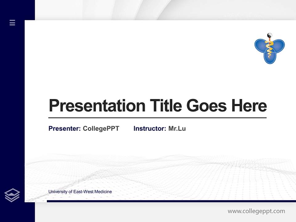 University of East-West Medicine Thesis Proposal/Graduation Defense PPT Template4:3 ratio PPT effect preview image5