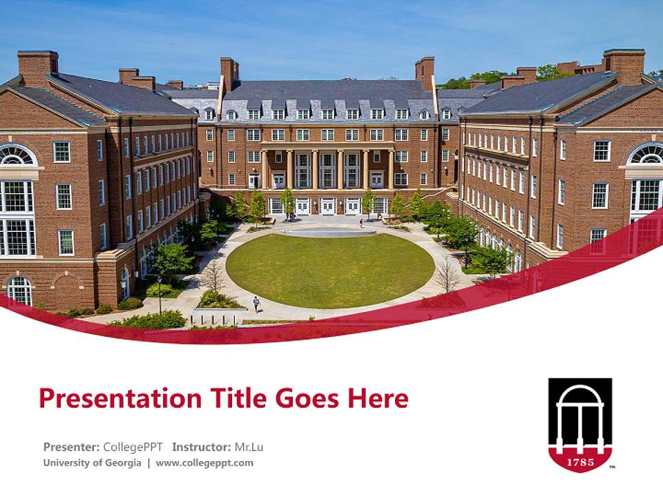 University of Georgia Course/Courseware Creation PPT Template4:3 ratio PPT effect preview image5