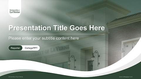 University of La Verne Lecture Sharing and Networking Event PPT Template