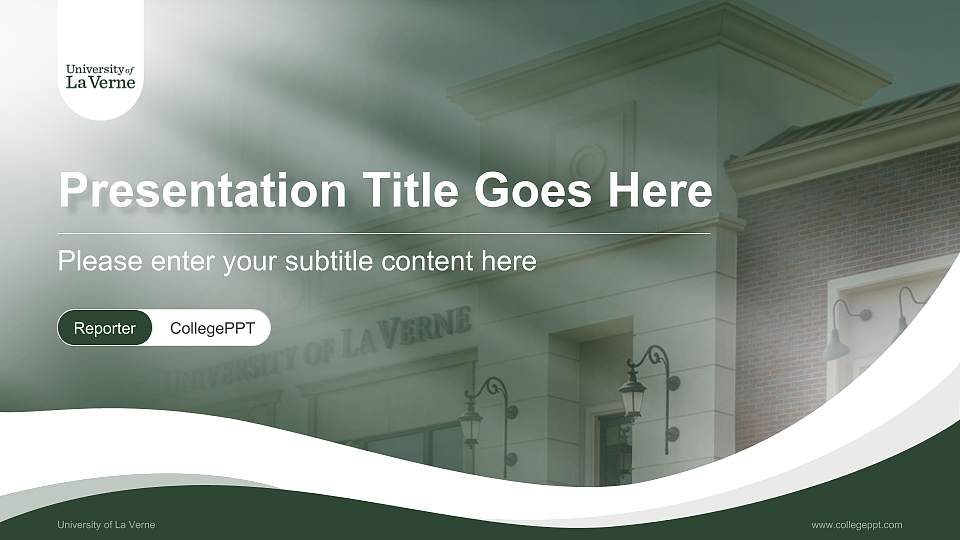 University of La Verne Lecture Sharing and Networking Event PPT Template16:9 ratio PPT effect preview image