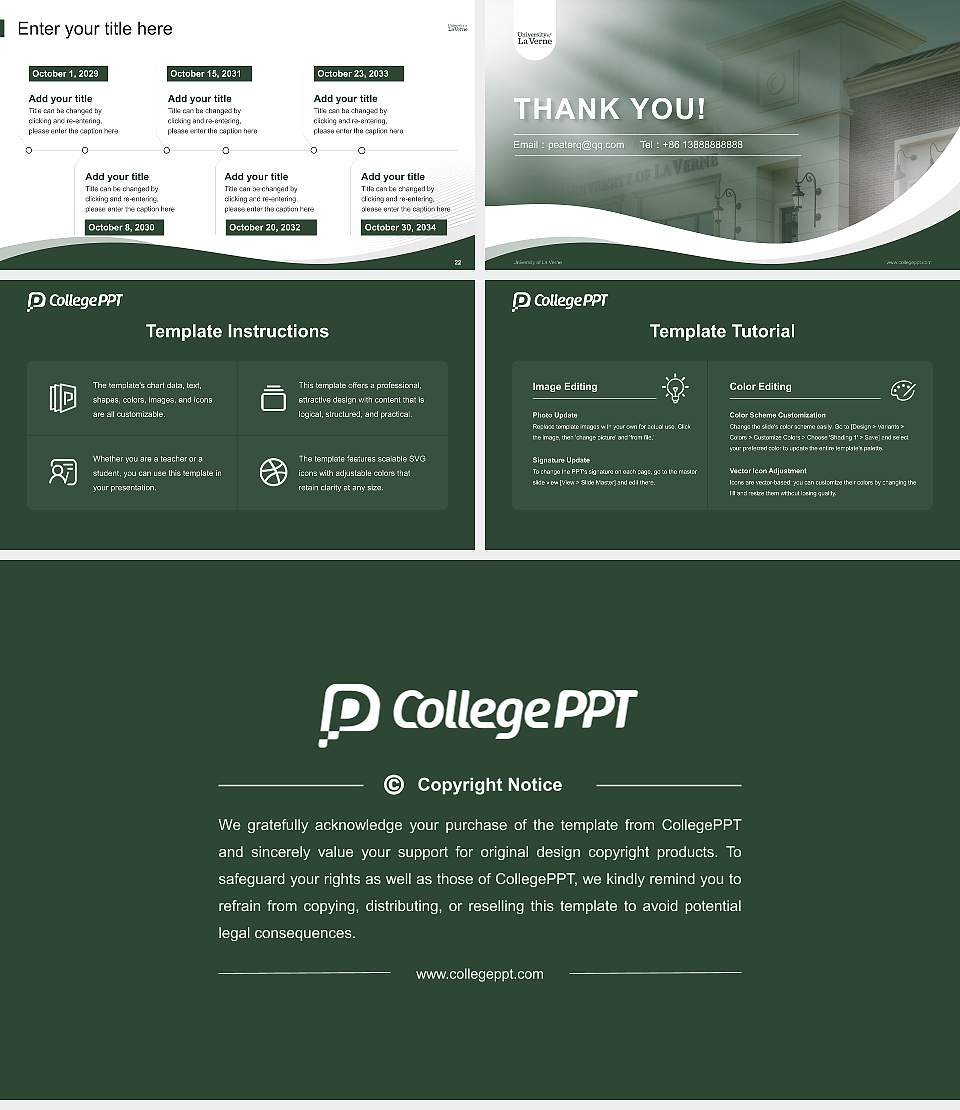 University of La Verne Lecture Sharing and Networking Event PPT Template16:9 ratio PPT effect preview image4
