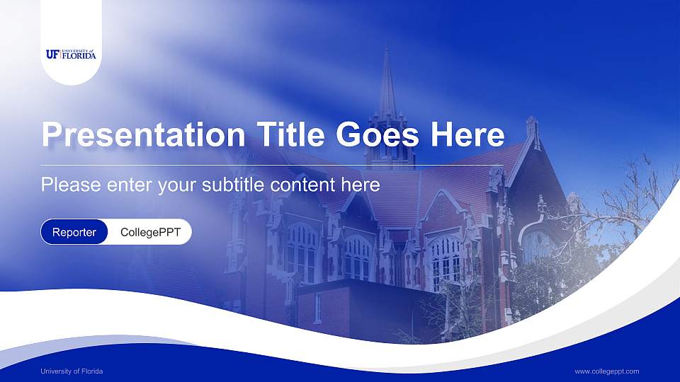 University of Florida Lecture Sharing and Networking Event PPT Template16:9 ratio PPT effect preview image