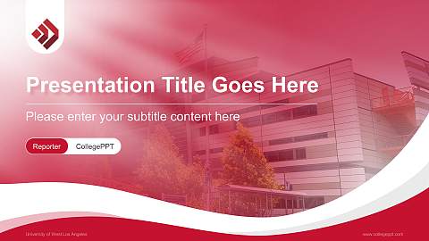 University of West Los Angeles Lecture Sharing and Networking Event PPT Template