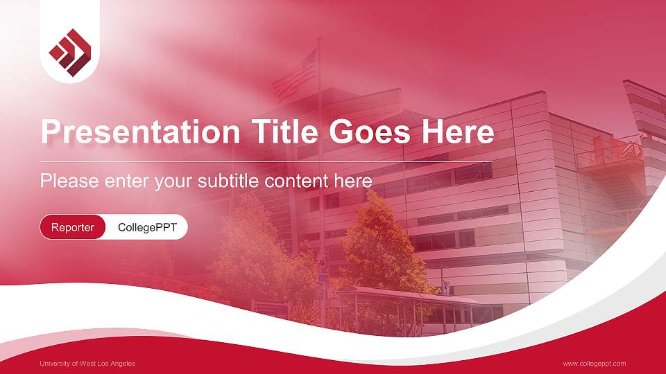 University of West Los Angeles Lecture Sharing and Networking Event PPT Template16:9 ratio PPT effect preview image