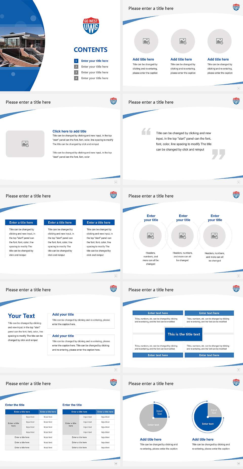University of West Georgia Course/Courseware Creation PPT Template4:3 ratio PPT effect preview image2