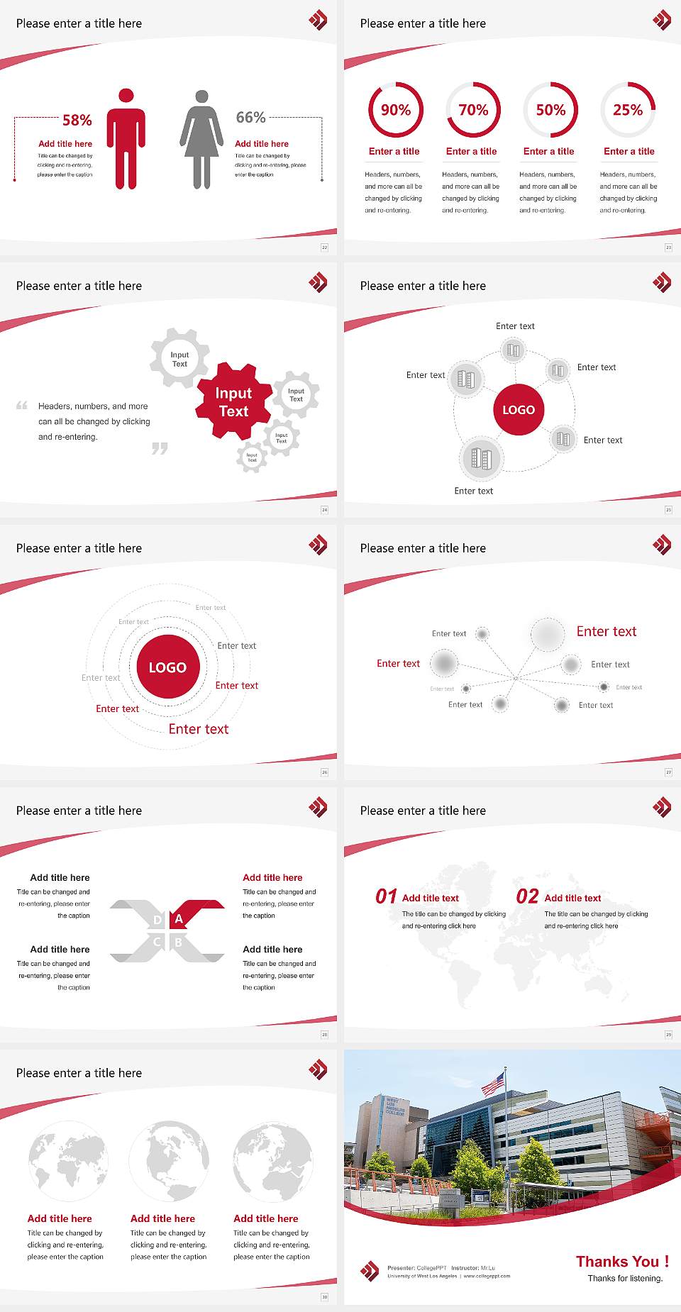 University of West Los Angeles Course/Courseware Creation PPT Template4:3 ratio PPT effect preview image4