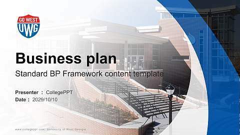 University of West Georgia Competition/Entrepreneurship Contest PPT Template