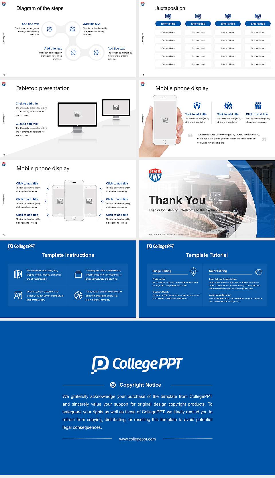 University of West Georgia Competition/Entrepreneurship Contest PPT Template16:9 ratio PPT effect preview image9
