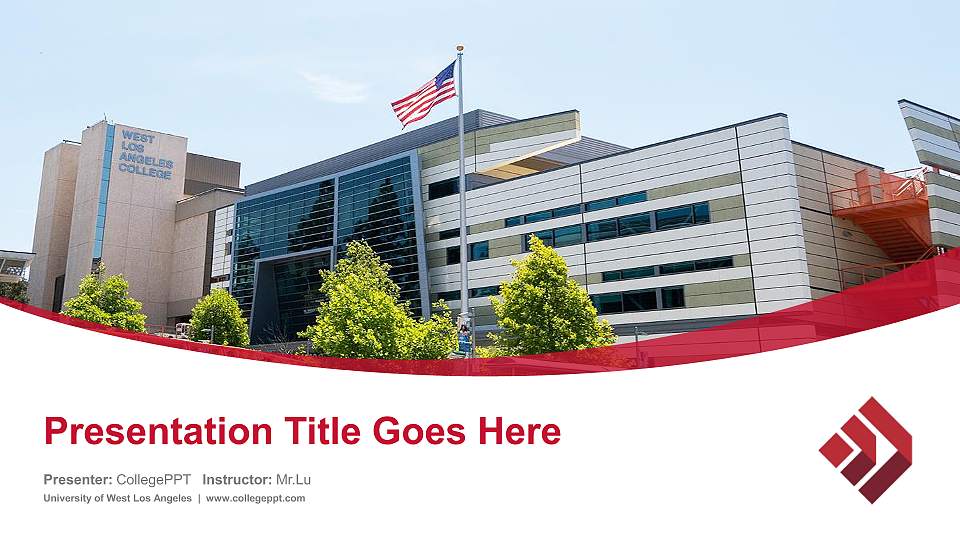 University of West Los Angeles Course/Courseware Creation PPT Template16:9 ratio PPT effect preview image