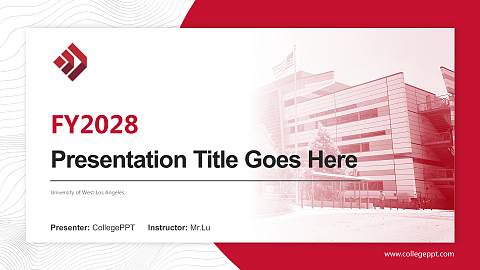 University of West Los Angeles Academic Presentation/Research Findings Report PPT Template
