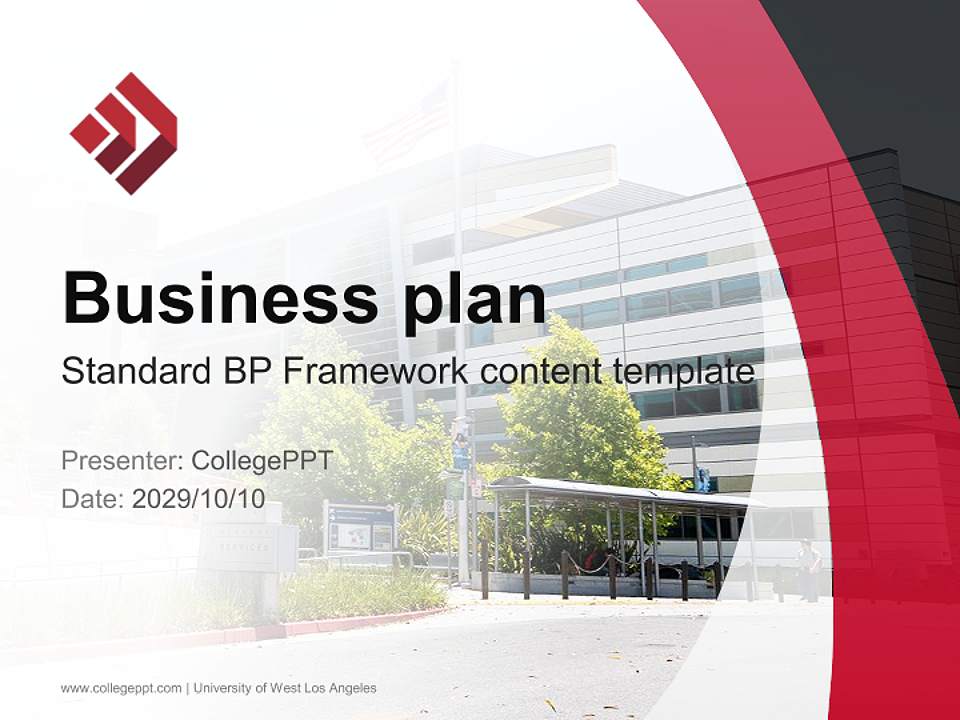 University of West Los Angeles Competition/Entrepreneurship Contest PPT Template4:3 ratio PPT effect preview image9