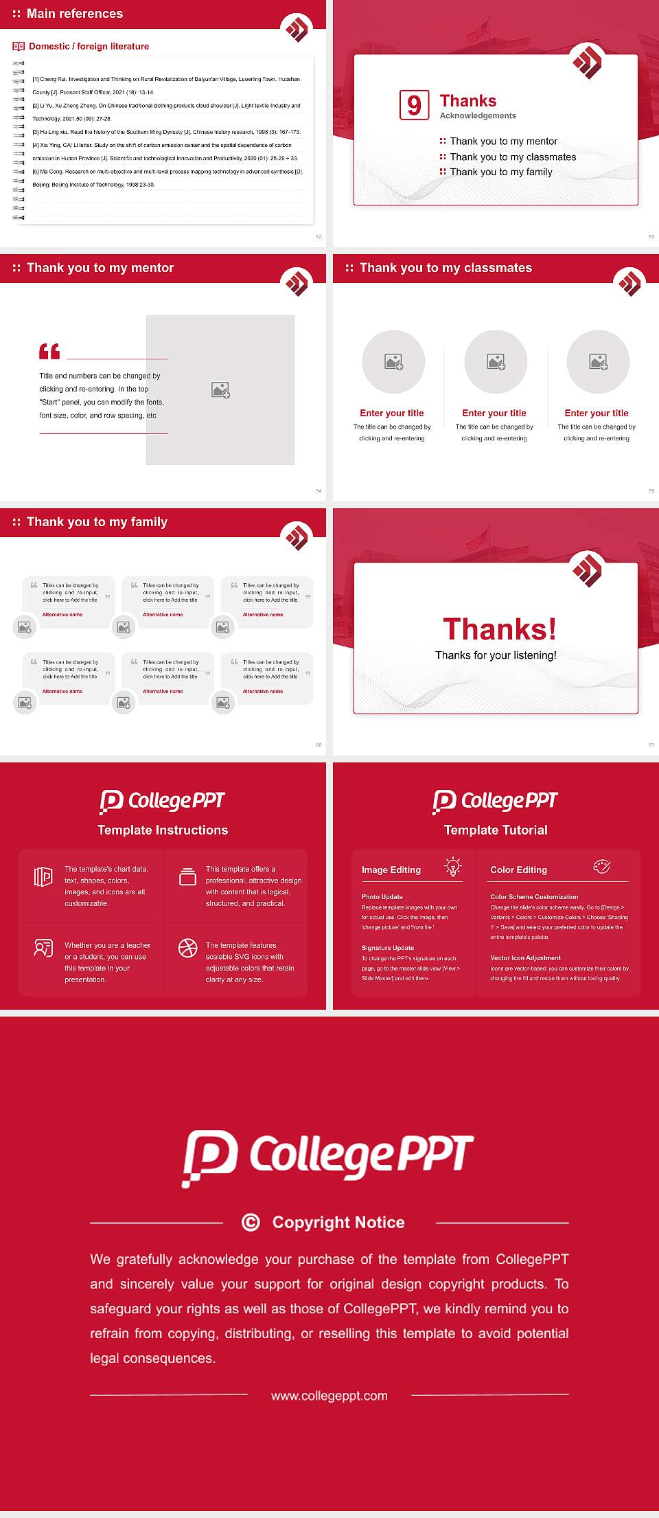 University of West Los Angeles Graduation Thesis Defense PPT Template4:3 ratio PPT effect preview image7