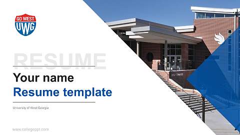 University of West Georgia Resume PPT Template