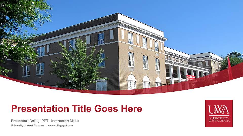 University of West Alabama Course/Courseware Creation PPT Template16:9 ratio PPT effect preview image
