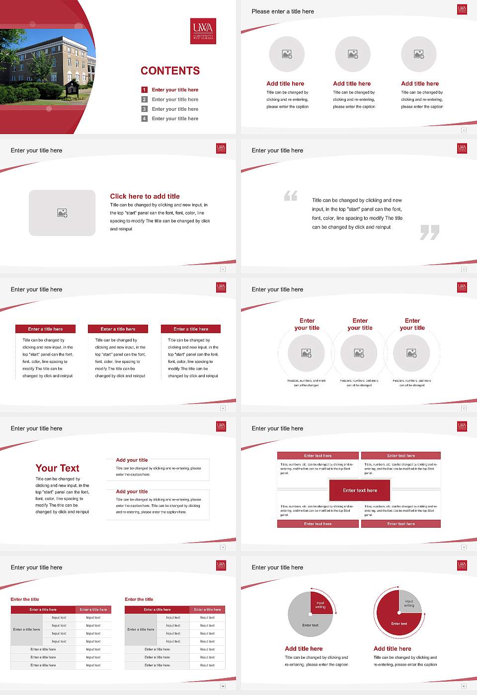 University of West Alabama Course/Courseware Creation PPT Template16:9 ratio PPT effect preview image2