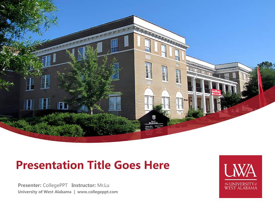 University of West Alabama Course/Courseware Creation PPT Template4:3 ratio PPT effect preview image5